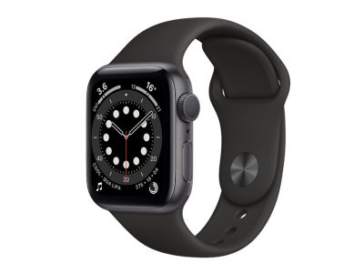 Apple Watch Series 6 40mm Space Gray Aluminium Case with Black Sport Band